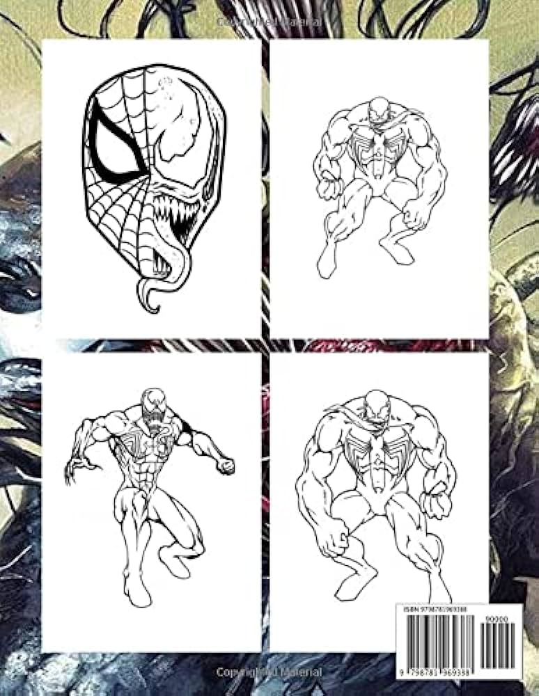 Venom coloring book fantastic coloring pages for kids relaxation great gift for christmas mazaki masa ùøªø