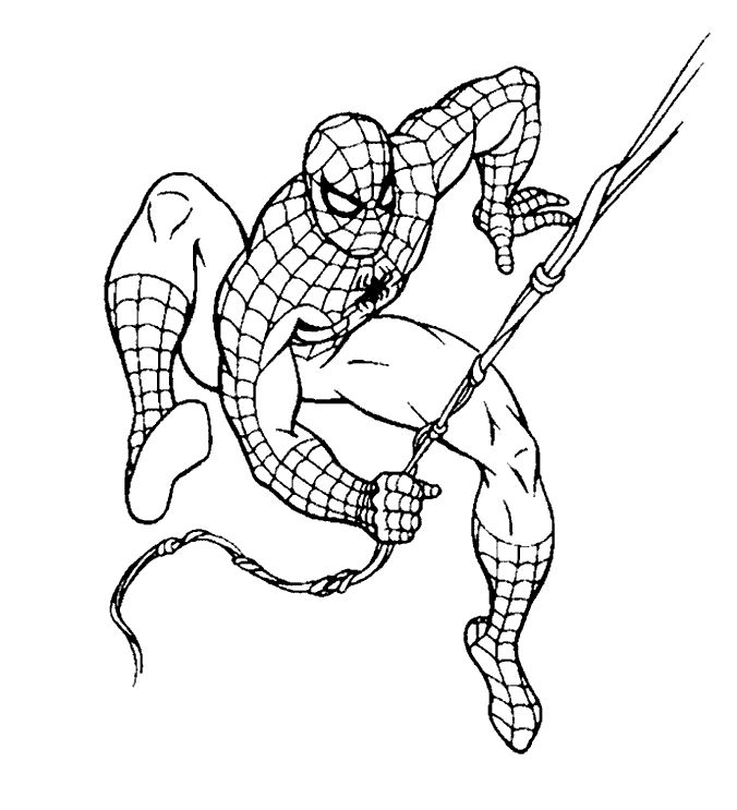 Web slinging spider man coloring page avengers coloring pages spiderman coloring easy coloring pages