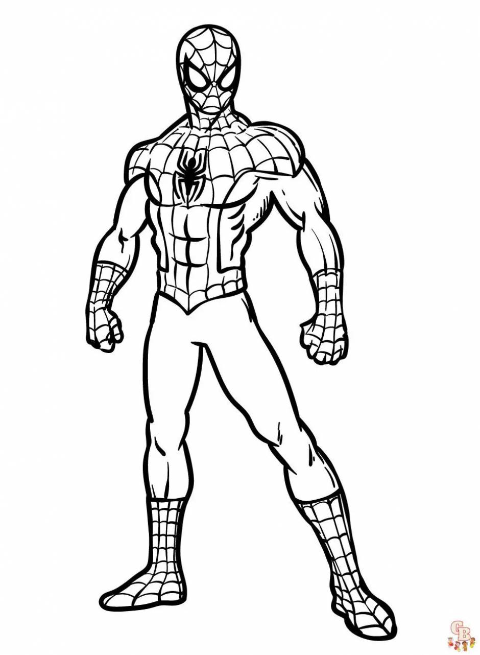 Spiderman coloring pages free printable and easy for ki