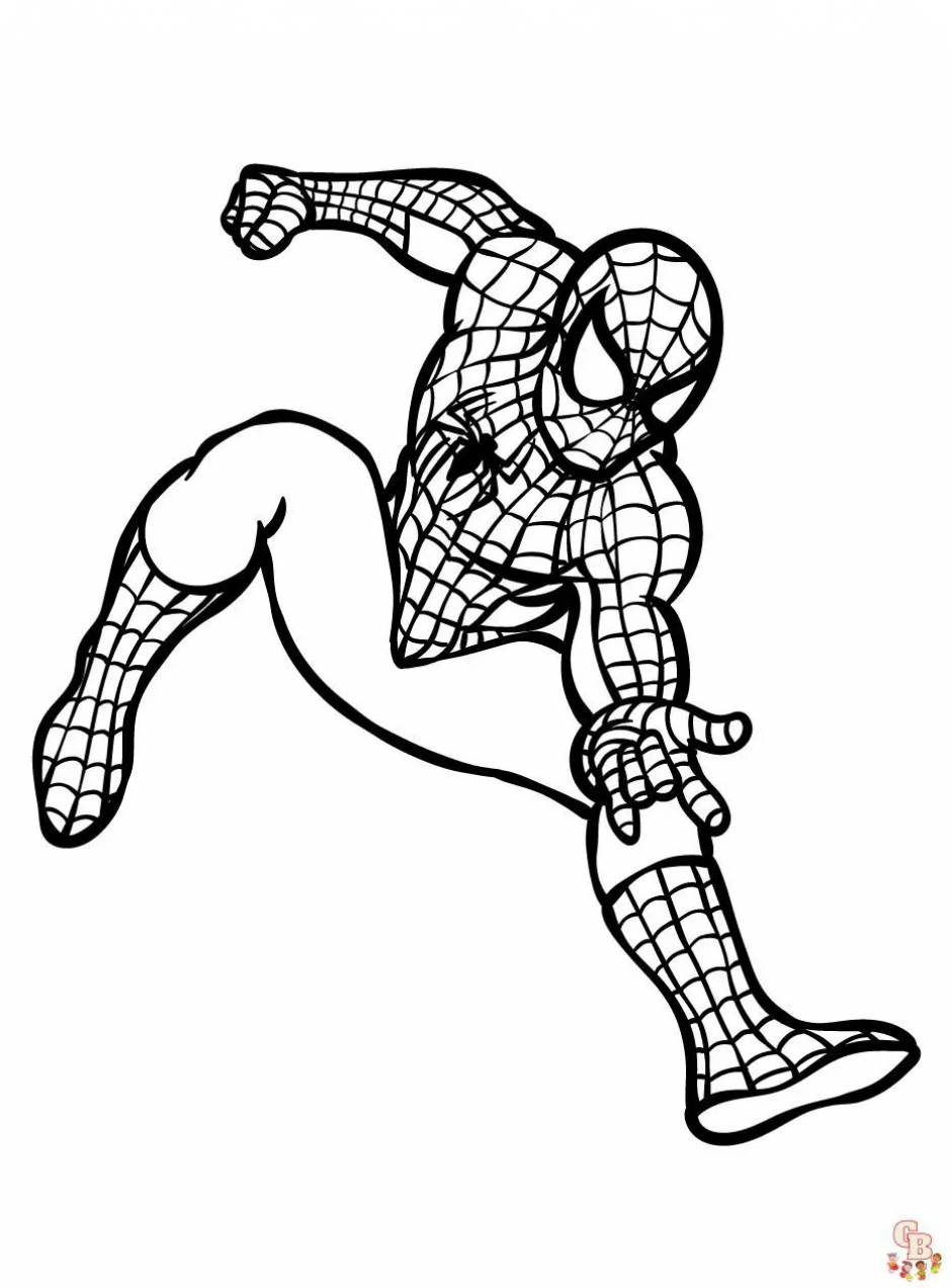 Spiderman coloring pages free printable and easy for ki