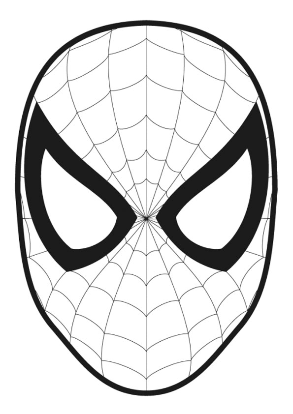 Coloring pages spiderman mask coloring page