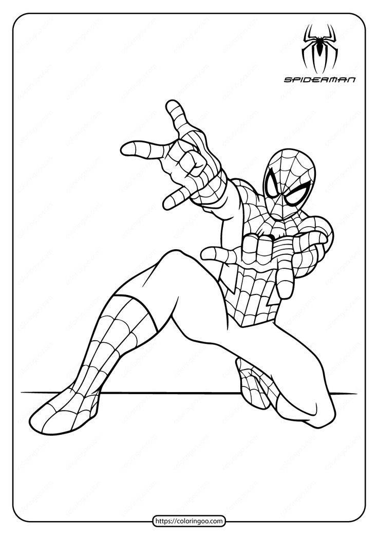 Spiderman web shooting hand coloring pages high quality free printable pdf coloring drawing pâ superhero coloring pages spiderman coloring superhero coloring