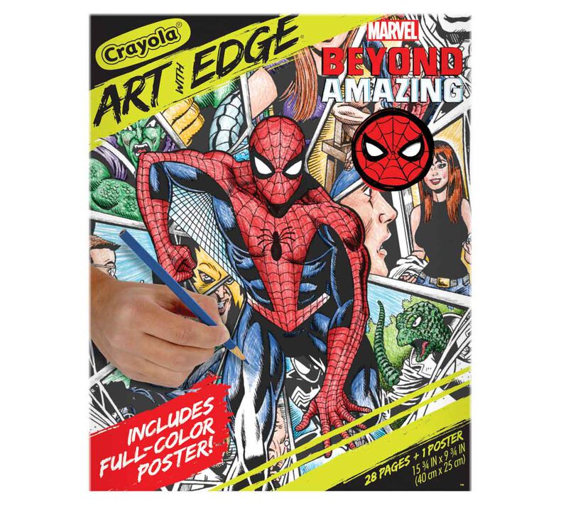 Spiderman art with edge adult coloring book