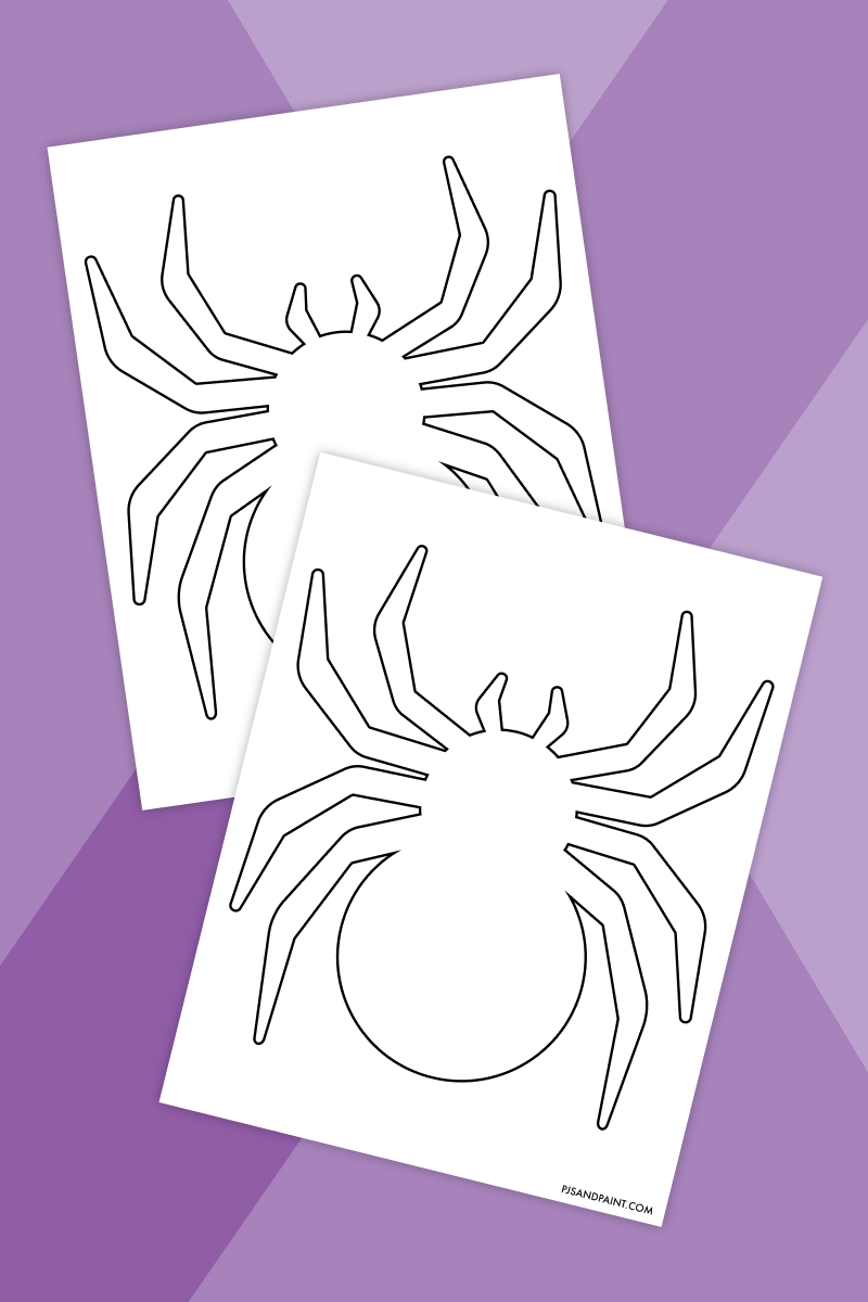 Free printable spider template