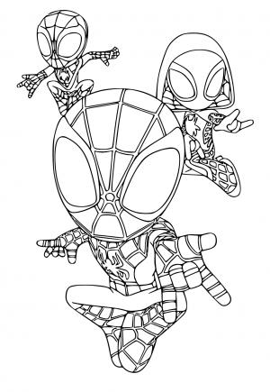 Free printable spidey and his amazing friends coloring pages for adults and kids