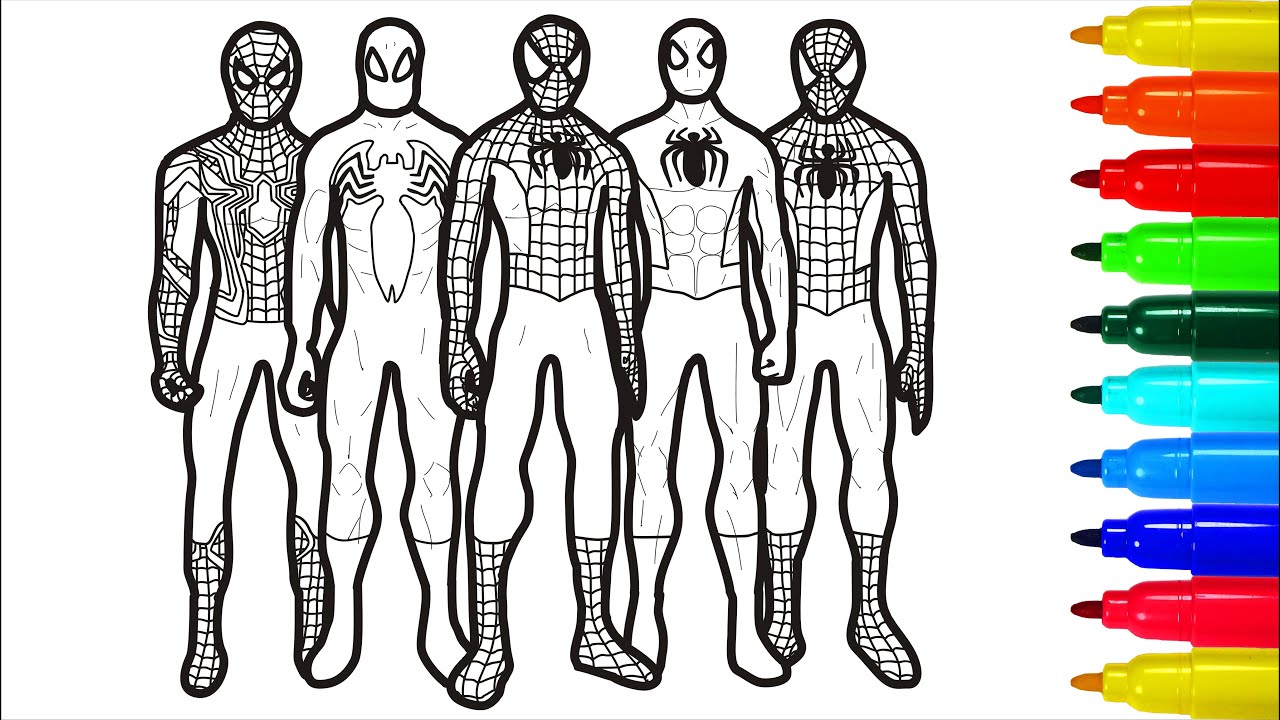 Spideran tea coloring pages