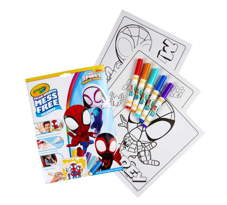 Color wonder spiderman coloring pages