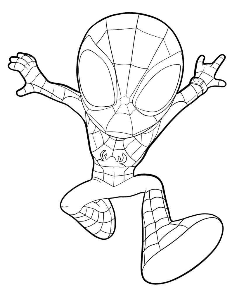 Spidey and his amazing friends coloring page