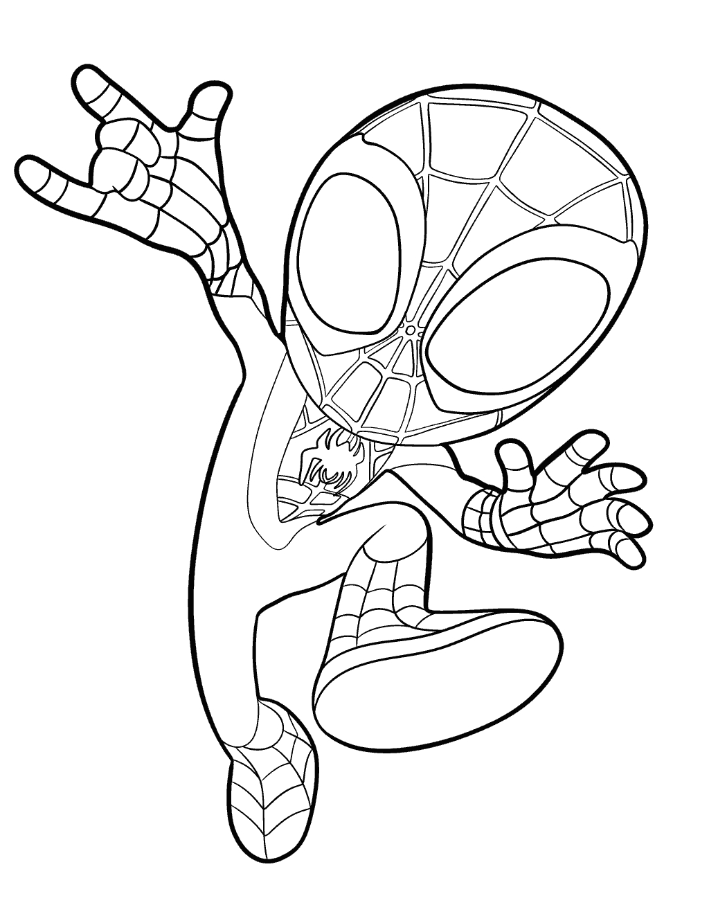 Spidey peter parker coloring page