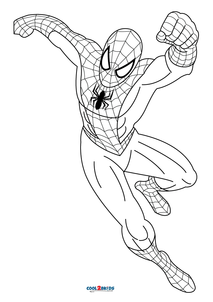 Printable spiderman coloring pages for kids