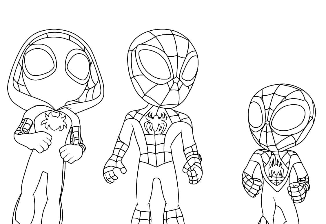 Free spidey and his amazing friends coloring page