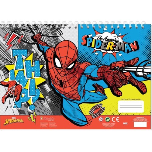 Diakakis imports spiderman coloring pad x cm sheets stickers