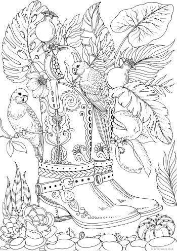 Boots printable adult coloring page from favoreads coloring book pages for adults and kids coloring sheets colouring designs