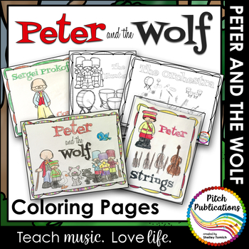 Peter and the wolf coloring tpt