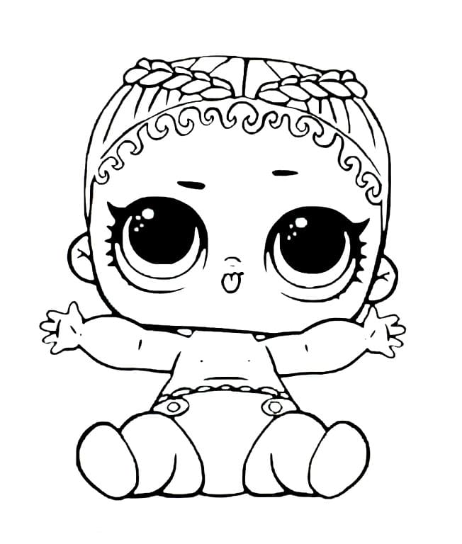 Lil spike lol doll coloring page