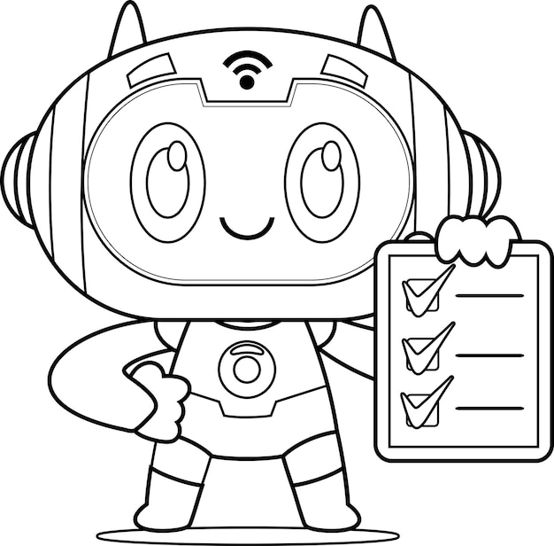 Robot coloring pages images