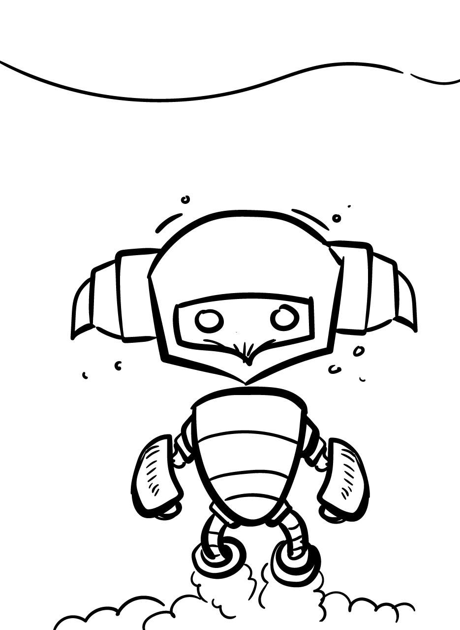 Robot coloring pages by coloringpageswk on