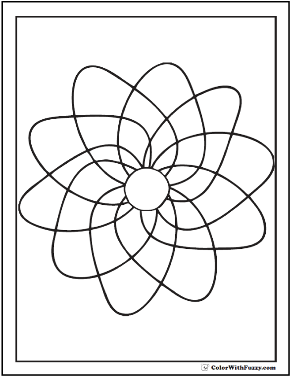 Free printable geometric coloring pages spinning pinwheel