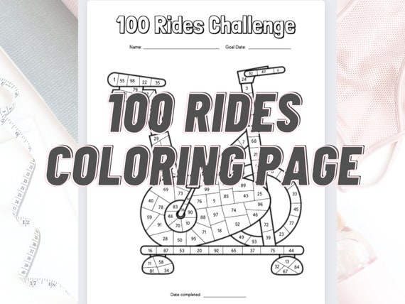 Rides challenge coloring page ride goals spin bike coloring page tracking spin bike rides