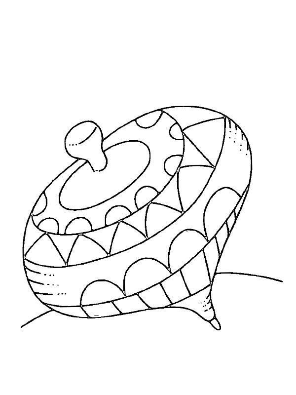 Spinning top coloring page