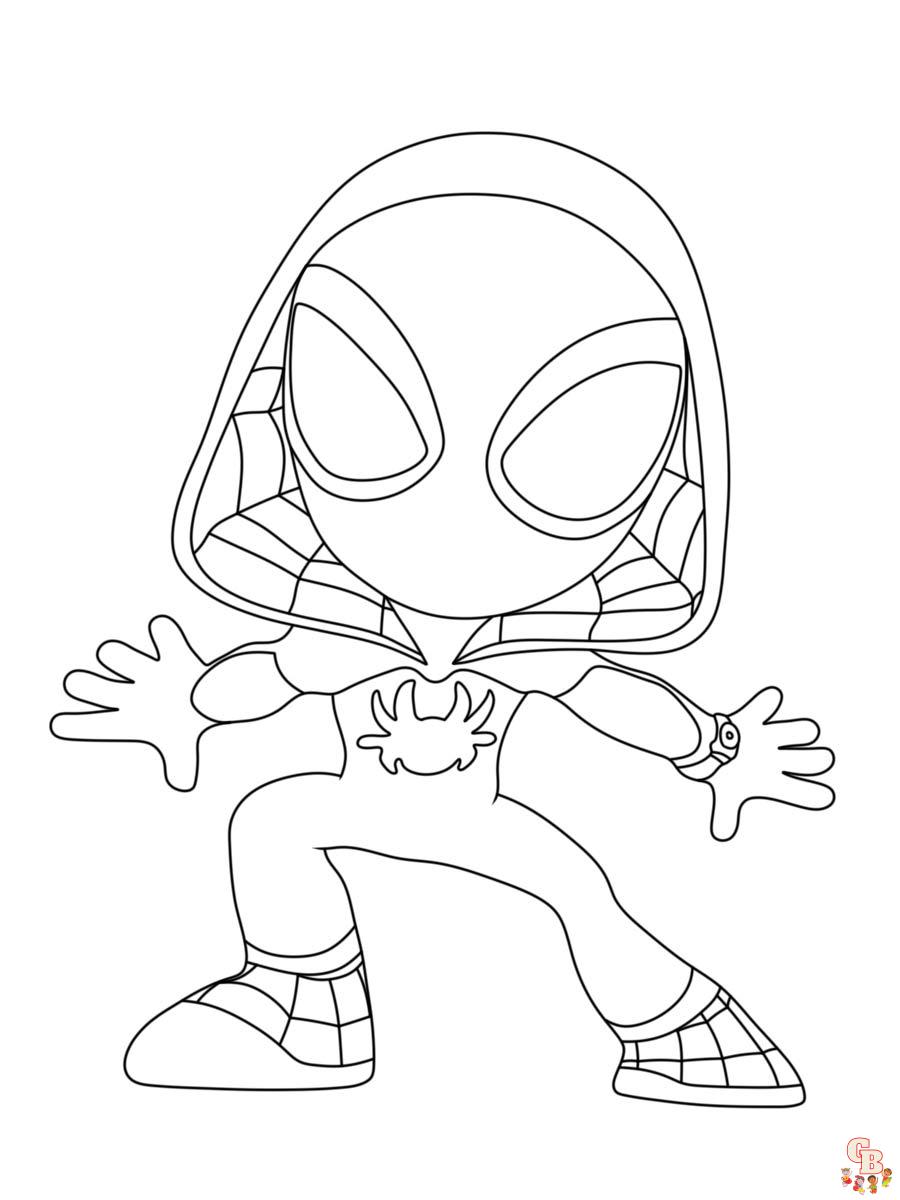 Spidey and his amazing friends coloring pages for kids