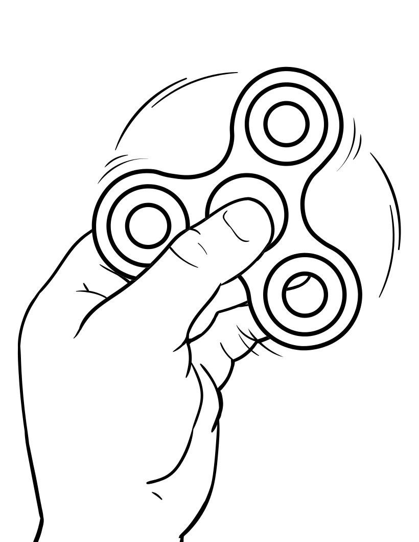 Fidget spinner coloring pages