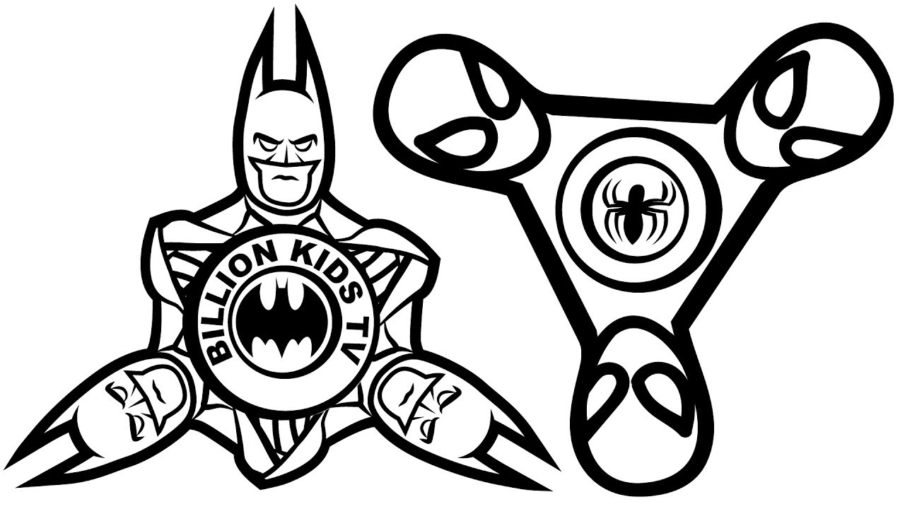 Fidget spinner coloring pages