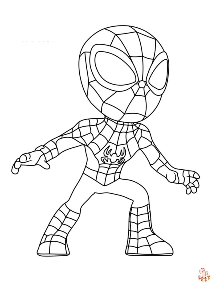 Spidey and his amazing friends coloring pages for kids