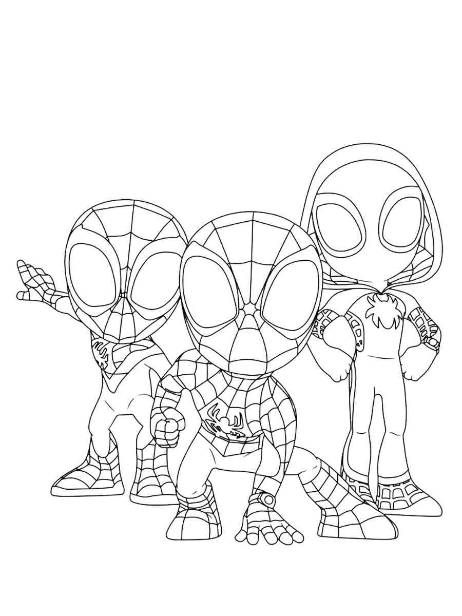 Spidey and his amazing friends coloring pages