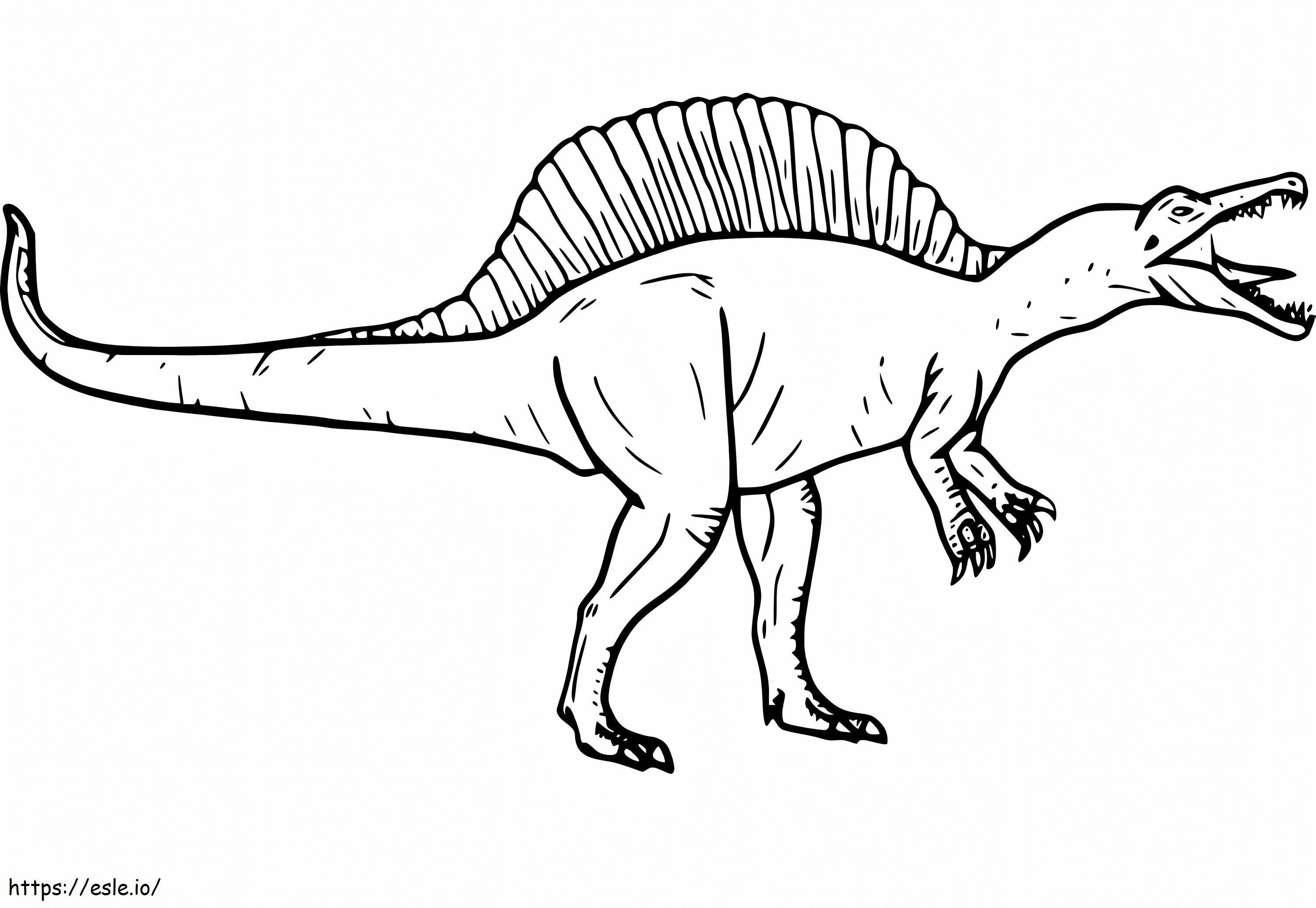 Angry spinosaurus coloring page