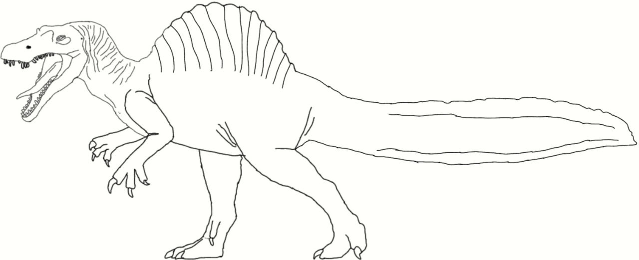 Spinosaurus coloring page by koroninugamifan on