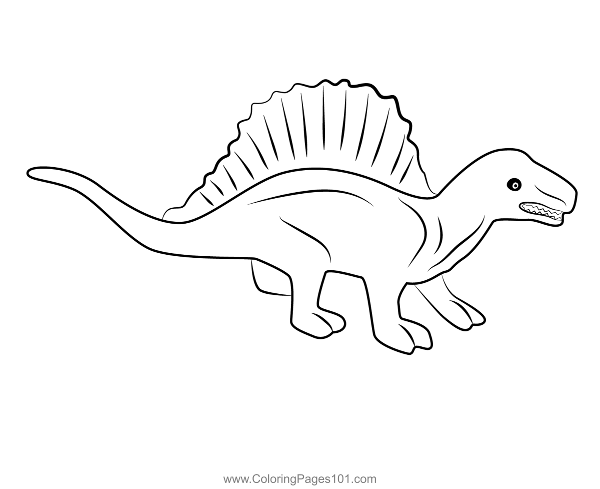 Spinosaurus coloring page for kids