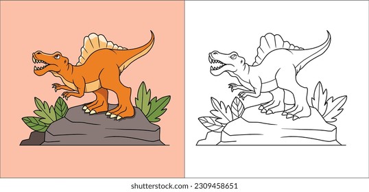 Spinosaurus colouring images stock photos d objects vectors