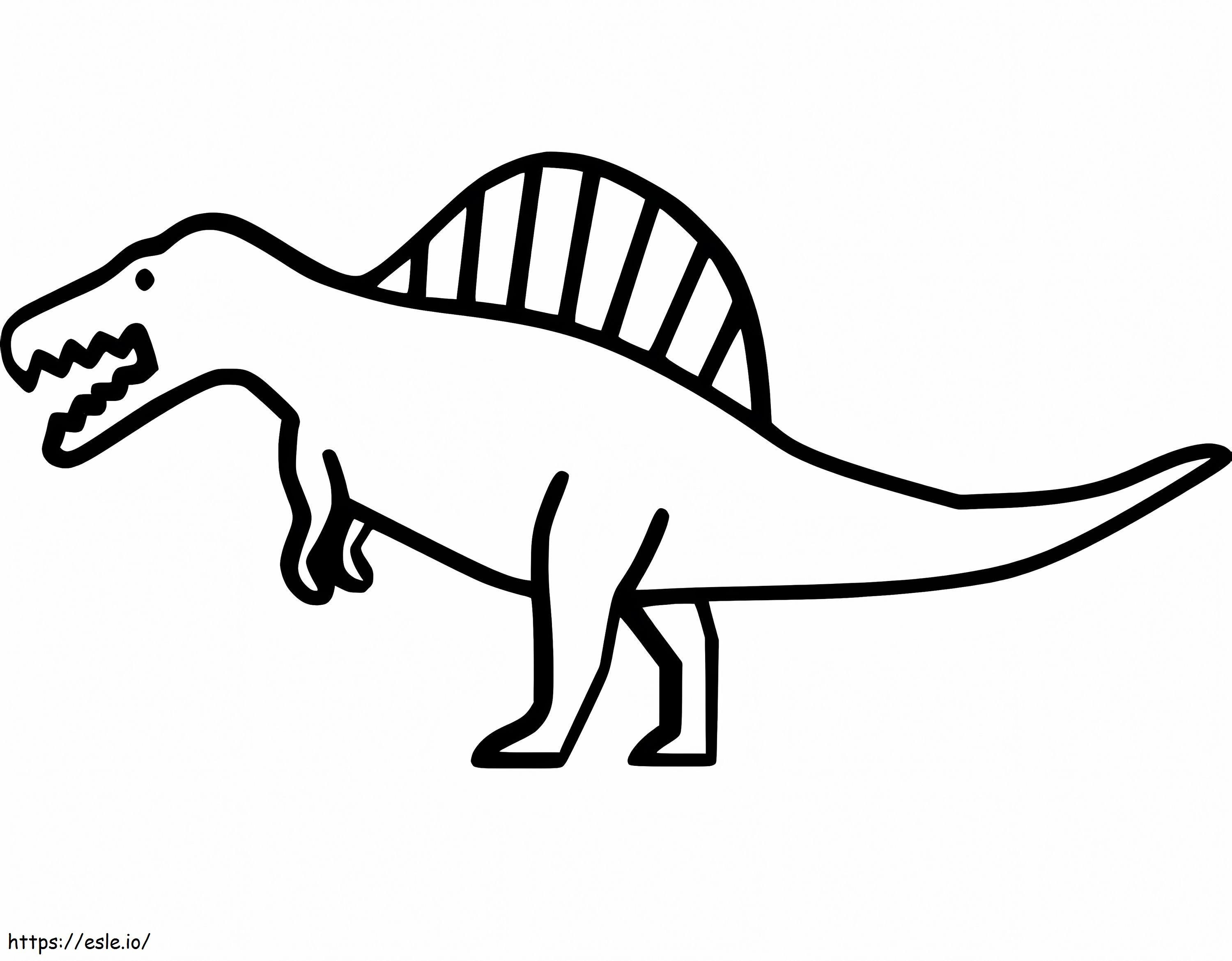 Simple spinosaurus coloring page