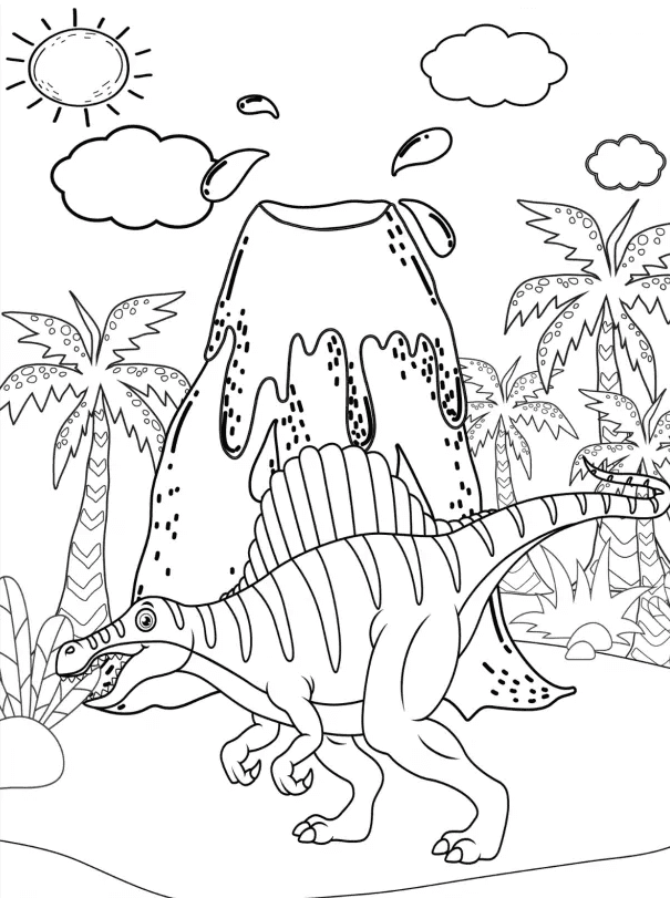 Spinosaurus coloring pages printable for free download