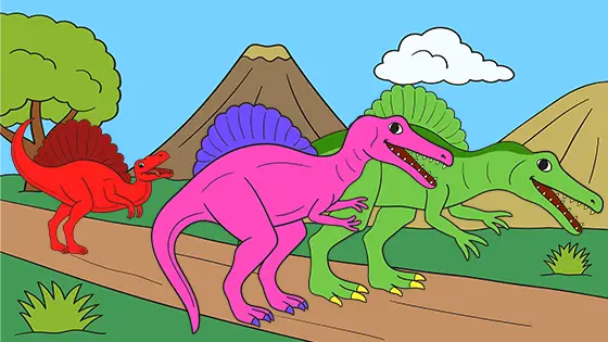 Spinosaurus coloring pages for kids free pdfs