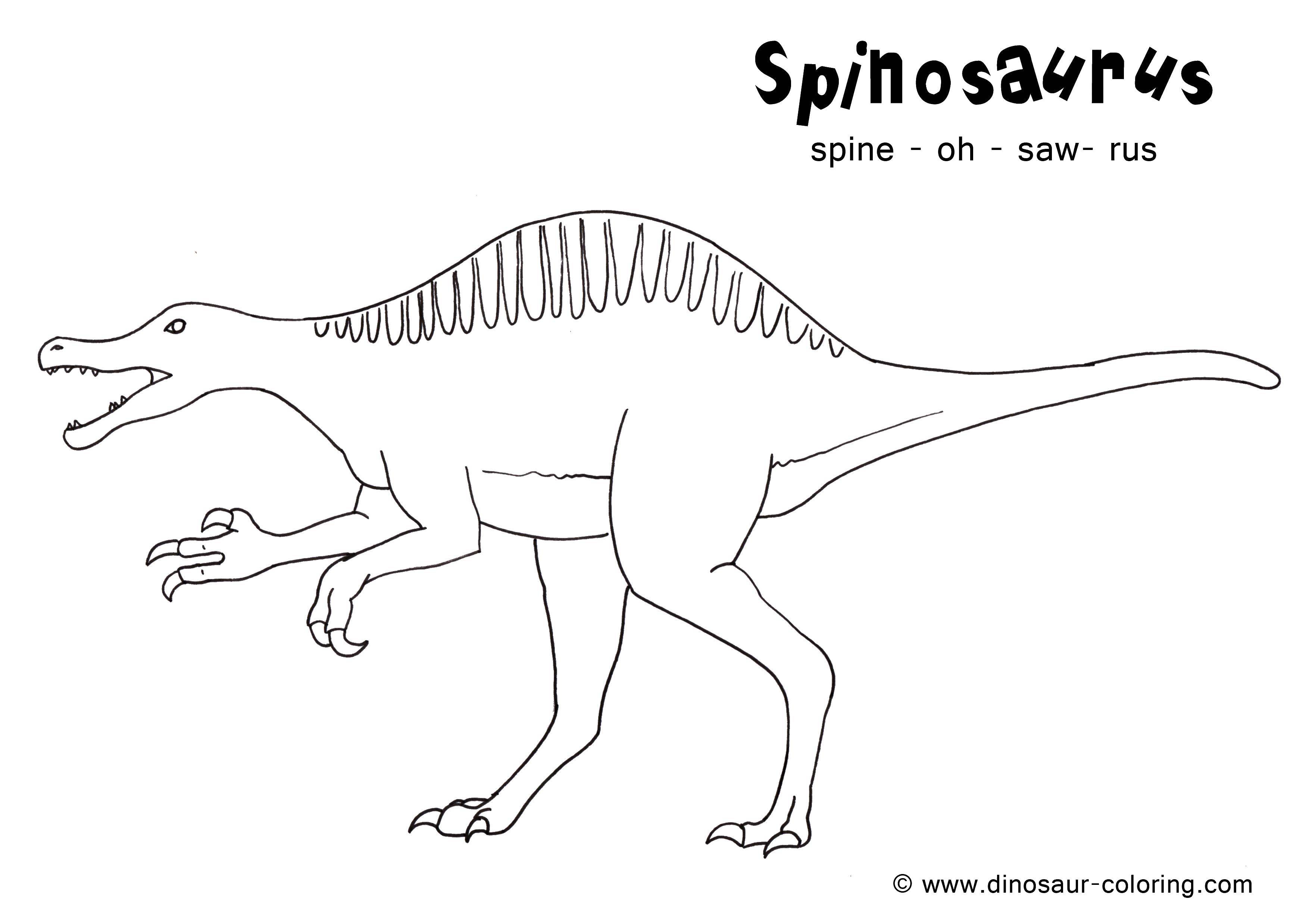 Online coloring pages coloring page spinosaus dinosaur coloring books for children