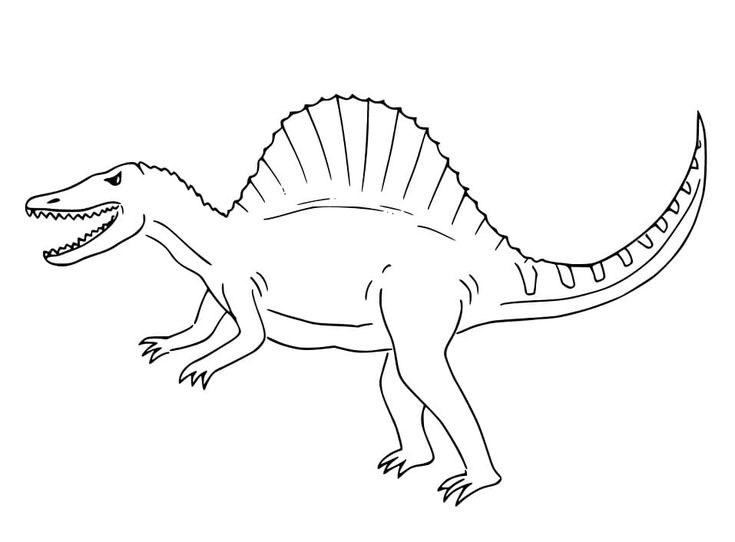 Spinosaurus coloring pages pdf to print