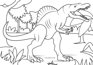 Free printable spinosaurus coloring pages for kids
