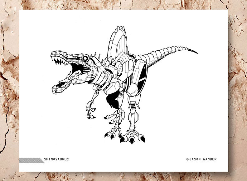 Robot dinosaur coloring page spinosaurus robosaur dinosaur child coloring coloring page