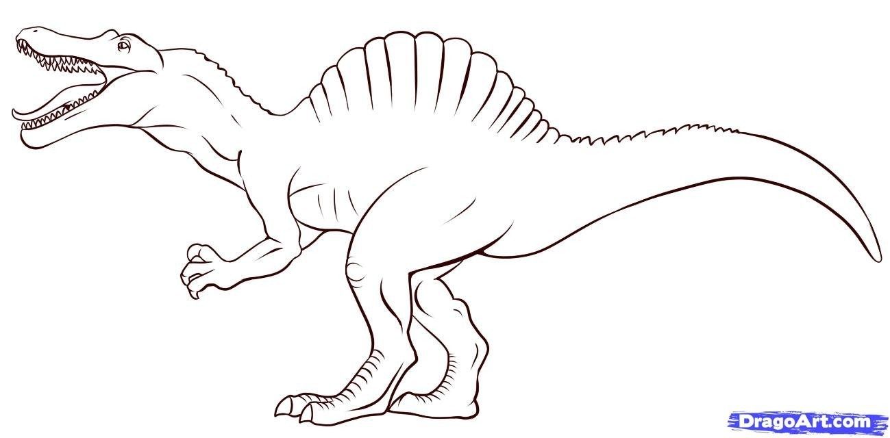 Spinosaurus coloring page dinosaur coloring pages spinosaurus awesome t rex coloring pages to
