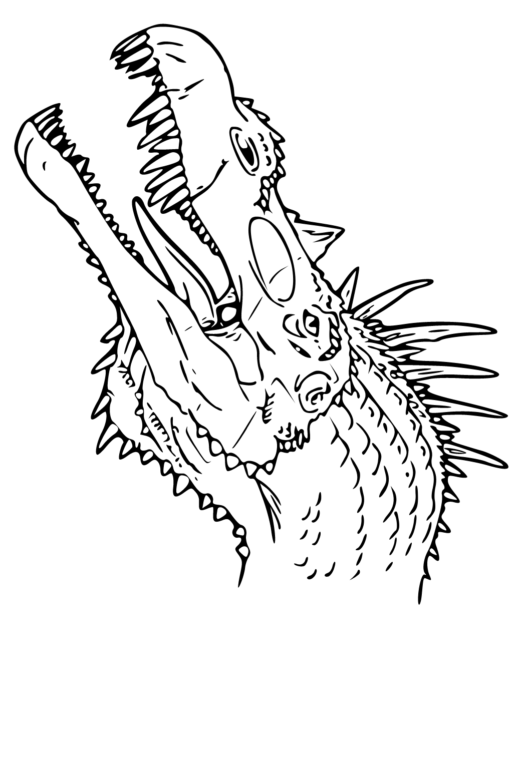 Free printable spinosaurus head coloring page for adults and kids