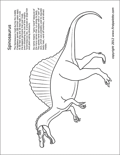 Cretaceous dinosaurs free printable templates coloring pages