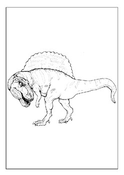 Discover the wonders of prehistoric life with spinosaurus coloring pages pdf