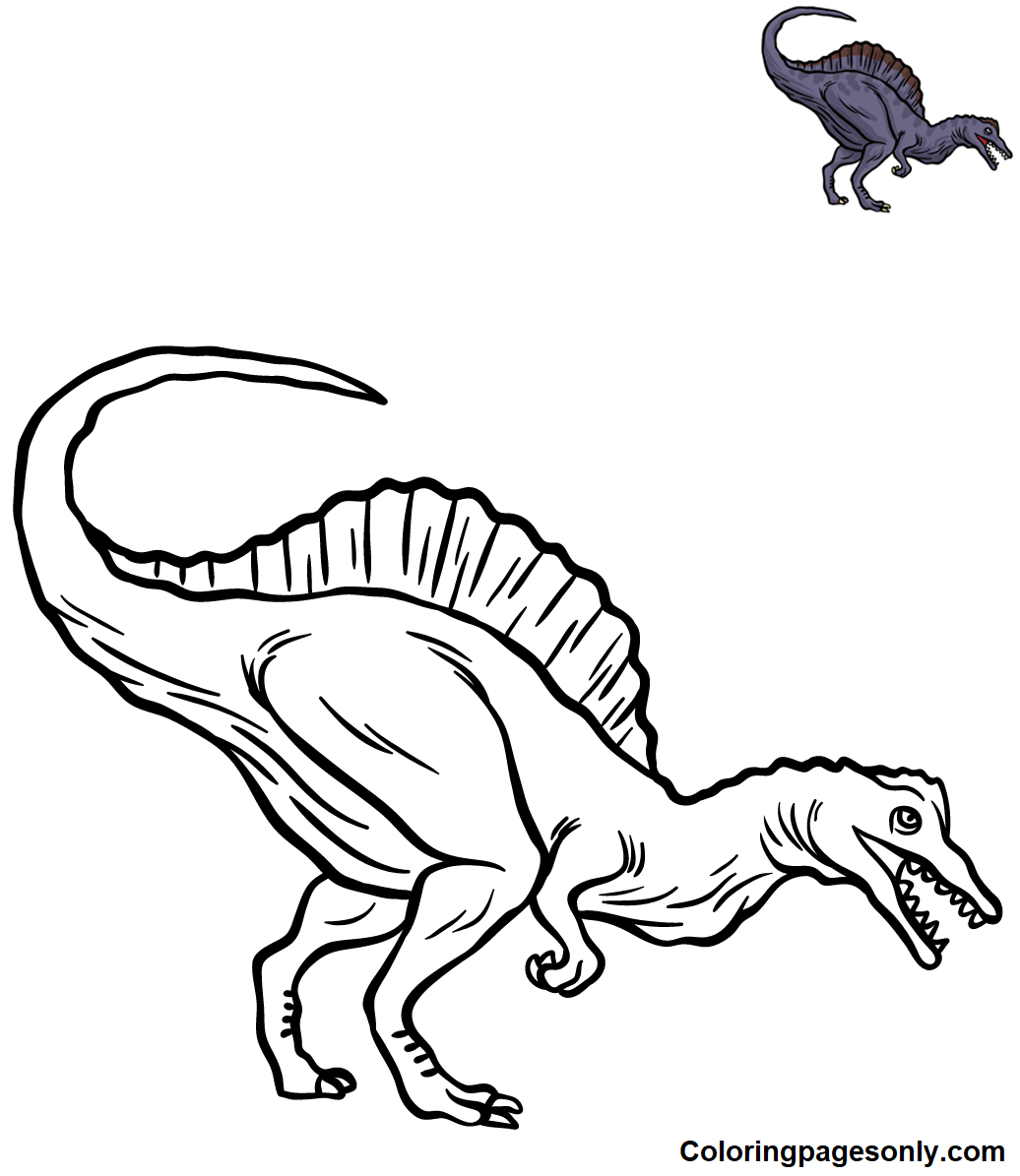 Spinosaurus coloring pages printable for free download