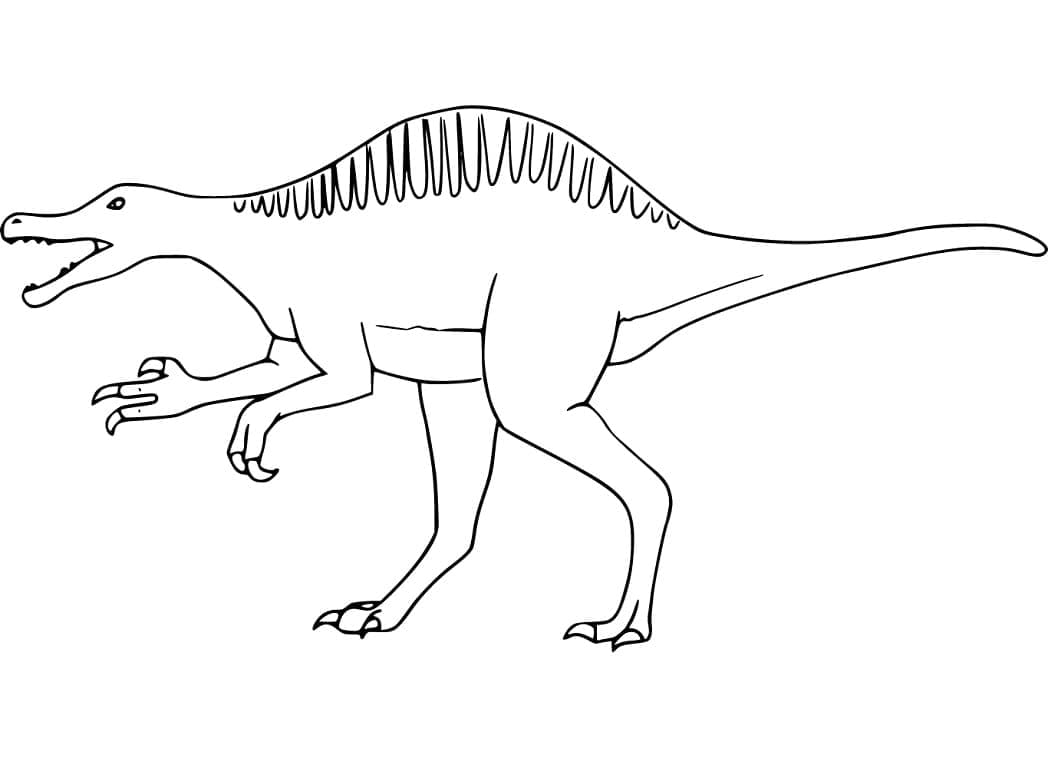 Spinosaurus dinosaur free coloring page