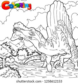 Spinosaurus colouring images stock photos d objects vectors