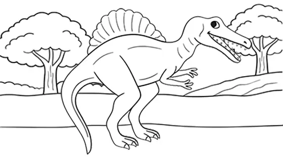 Spinosaurus coloring pages for kids free pdfs