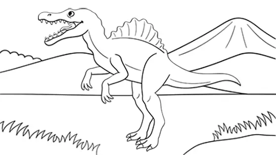 Spinosaurus coloring pages for kids free pdfs