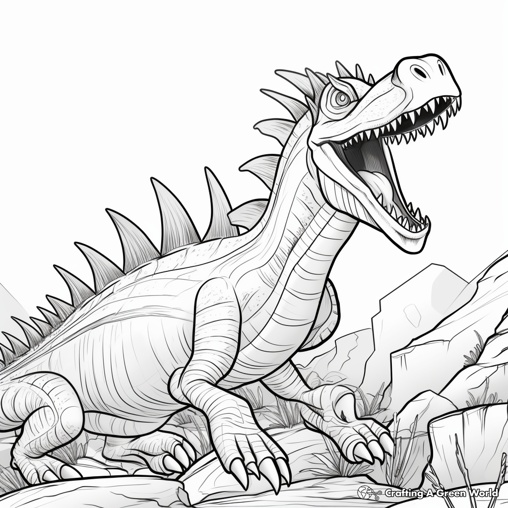 Spinosaurus coloring pages